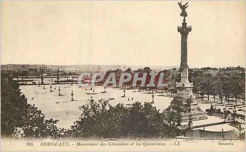 Ansichtskarte AK Bordeaux Monument des Girondins et les Quinconces