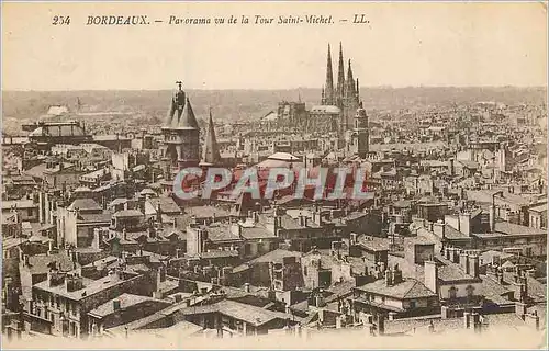 Cartes postales Bordeaux Panorama vu de la Tour Saint-Michel