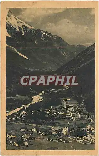 Cartes postales Argentiere (Hte Savoie) Vue generale et le Mont-Blanc