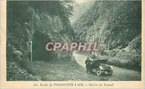 Cartes postales Route de Pierretitte a Luz Entree du Tunnel Automobile