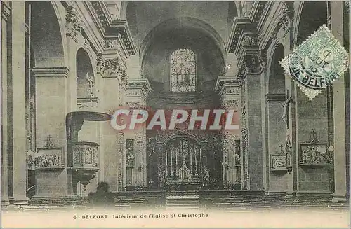 Ansichtskarte AK Belfort Interieur de l'Eglise St Christophe