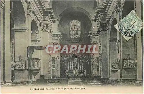Cartes postales Belfort Interieur de l'Eglise St Christophe