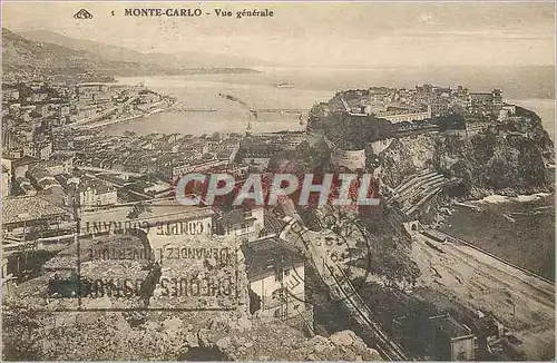 Cartes postales Monte-Carlo Vue generale