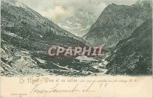 Ansichtskarte AK Le Mont Viso et sa vallee (carte 1900)