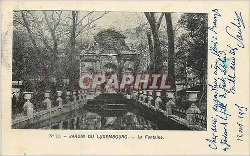 Cartes postales Jardin du Luxembourg La Fontaine Senat