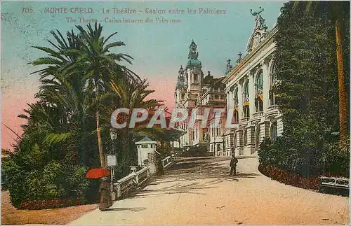 Cartes postales Monte Carlo le theatre casino entre les palmiers
