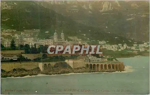 Cartes postales Monte Carlo le casino vue du rochers