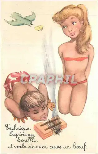 Cartes postales Technique experience souffle
