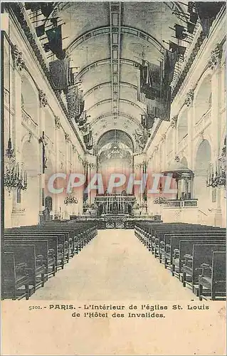 Cartes postales Paris l'interieur de l'eglise st Louis de l'hotel des invalides