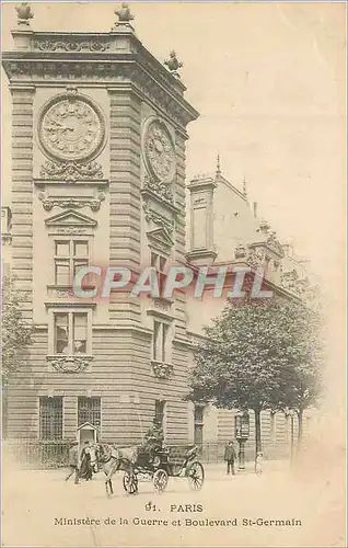 Cartes postales Paris ministere de la guerre et boulevard St Germain