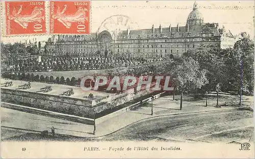 Cartes postales Paris facade de l'hotel des invalides