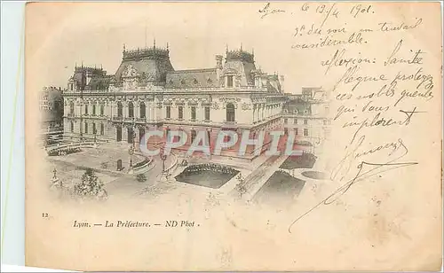 Ansichtskarte AK Lyon la prefecture (carte 1900)