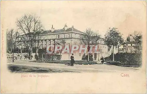 Cartes postales Caen place de la prefecture (carte 1900)