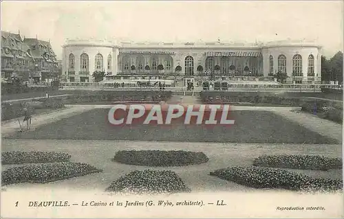 Cartes postales Deauville le casino et les jardins