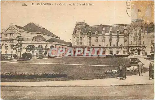 Cartes postales Cabourg le casino et le grand hotel