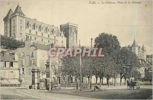 Cartes postales Pau le chateau place de la monnaie