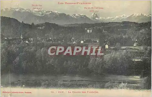 Cartes postales Pau la chaine des pyrenees