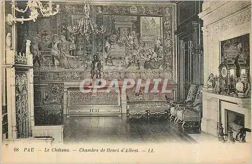 Ansichtskarte AK Pau le chateau chambre de henri d'albert