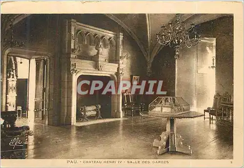 Cartes postales Pau chateau henri IV salle des Gardes