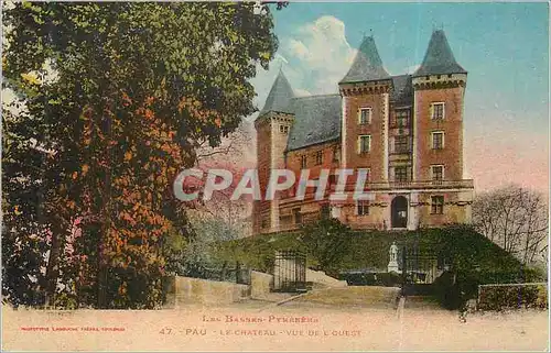 Cartes postales Pau le chateau vue de l'ouest