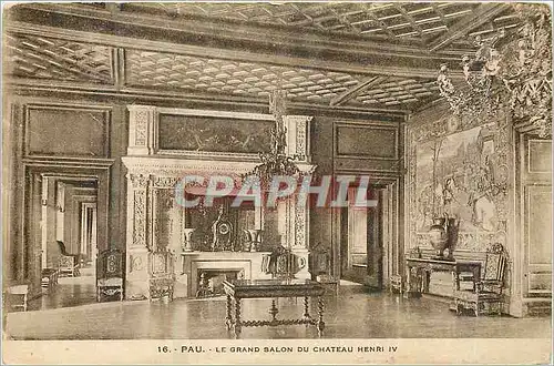 Ansichtskarte AK Pau le grand salon du chateau Henri IV