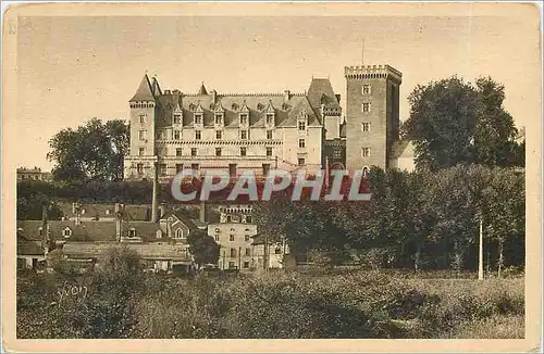 Cartes postales Pau le chateau vue de la valle