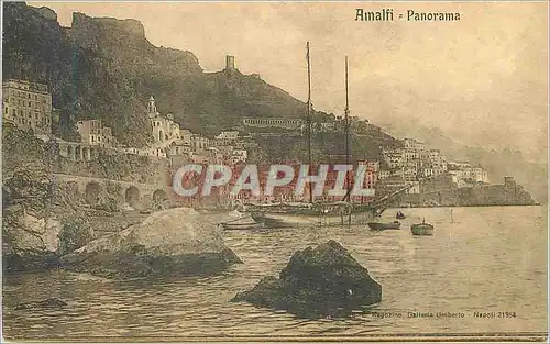 Cartes postales Amalfi Panorama Bateaux