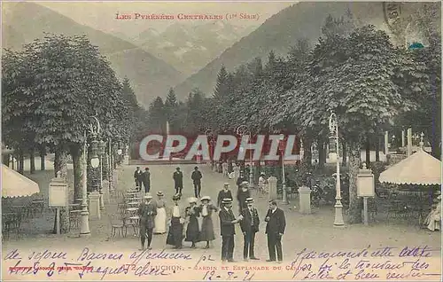 Cartes postales Luchon jardins et esplanade du carte