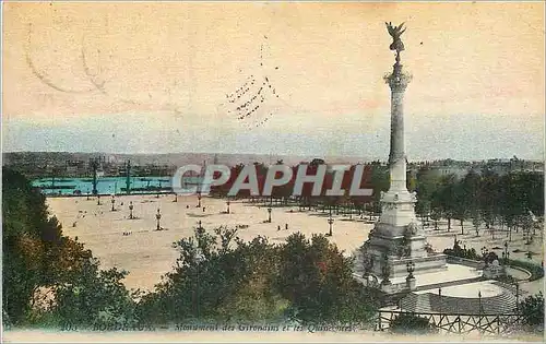 Cartes postales Bordeaux monument des grondins