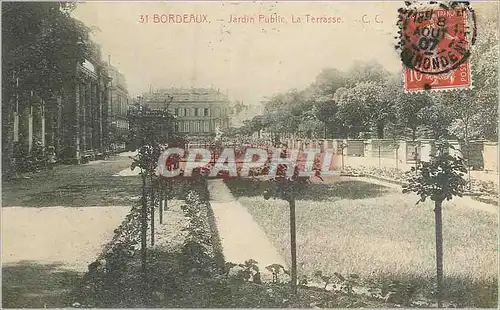 Cartes postales  Bordeaux jardin public la terrasse