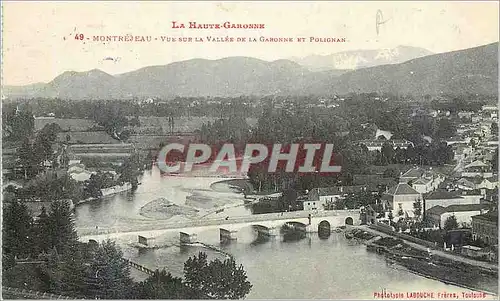 Cartes postales Montrejeau vue sur la vallee de la garonne et polignan