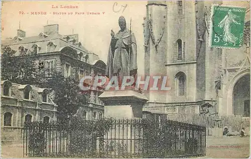 Cartes postales La Lozere mende statue du pau urbain
