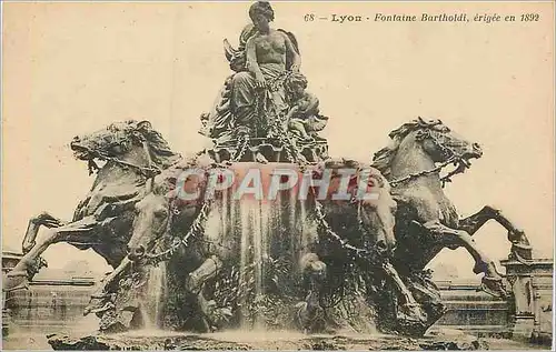 Ansichtskarte AK Lyon fontaine bartholdi erigee en 1892