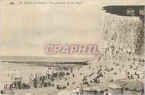 Cartes postales Mers les bains vue generale de la plage