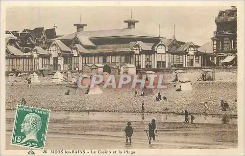 Cartes postales Mers les bains le casino et la plage