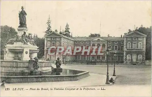 Ansichtskarte AK Le Puy place du breuil la fontaine crozatier et la prefecture