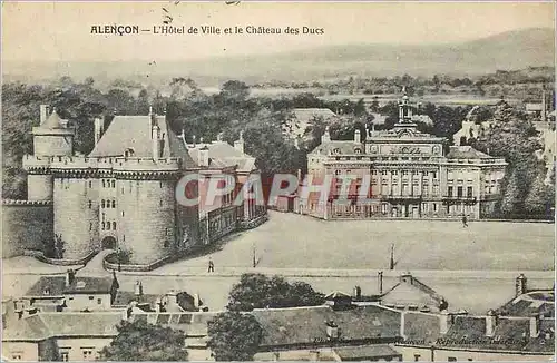 Ansichtskarte AK Alencon l'hotel de ville et le chateau des ducs