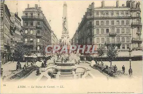 Cartes postales Lyon la statue de carnot