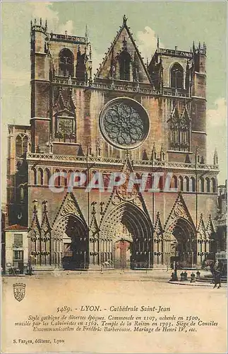 Cartes postales Lyon cathedrale saint jean