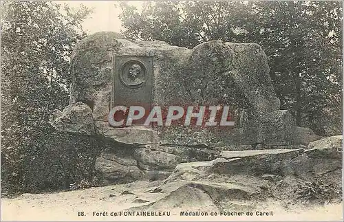 Ansichtskarte AK Foret de fontainebleau medaillon de foucher de carell