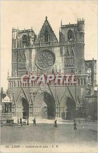 Cartes postales Lyon cathedrale st jean