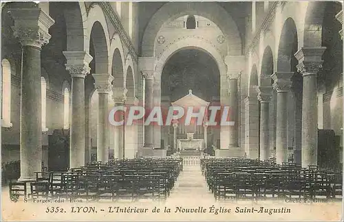 Cartes postales Lyon l'interieur de la nouvelle eglise Saint augustin