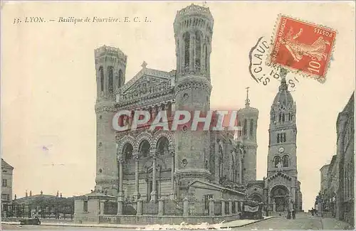 Cartes postales Lyon basilique de fourviere