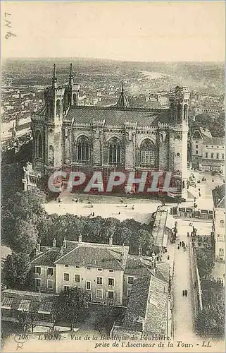 Ansichtskarte AK Lyon vue de la basilique de fourviere prise de l'ascenseur de la tour