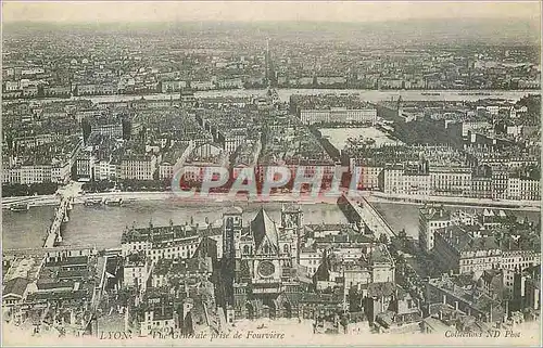 Cartes postales Lyon vue generale prise de fourviere