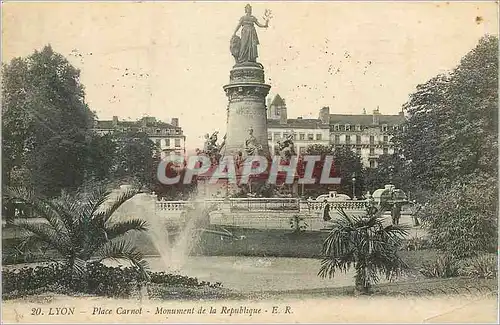 Cartes postales Lyon place carnot monument de la republique