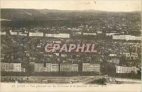 Cartes postales Lyon vue generale sur les terreaux et le quartiere Morand