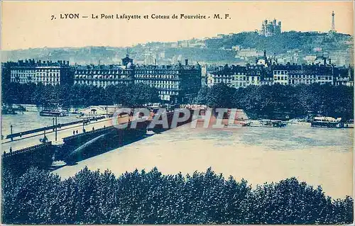 Ansichtskarte AK Lyon le pont lafayette et coteau de fourviere