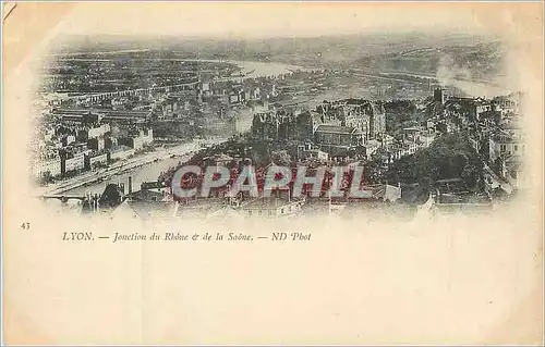 Cartes postales Lyon jonction du rhone et de la saone