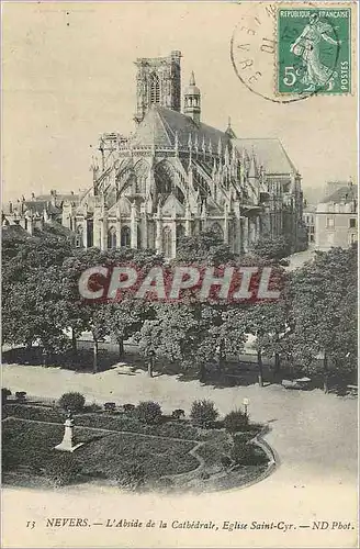 Cartes postales Nevers l'abside de la cathedrale eglise saint cyr